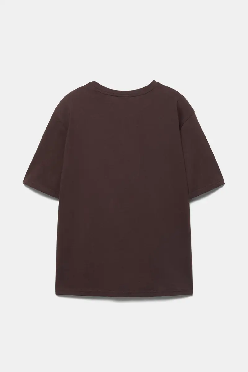 Pull&Bear T-shirt Marrone 4291924 miniatura 2