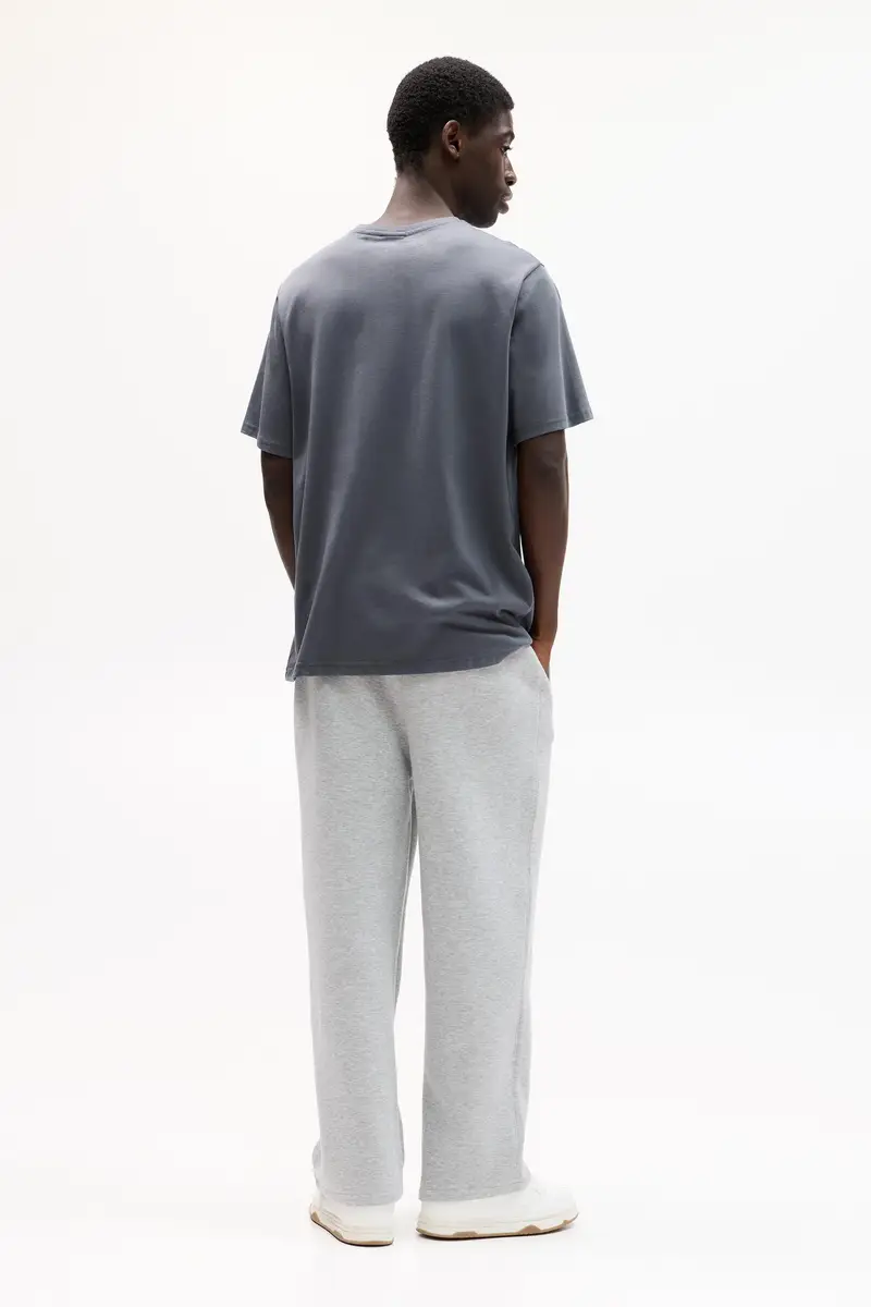 T-Shirt Basic A Maniche Corte In Cotone Grigio azzurrato miniatura 2