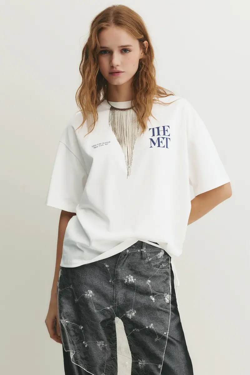 Pull&Bear T-shirt Bianco 4173905 miniatura 2