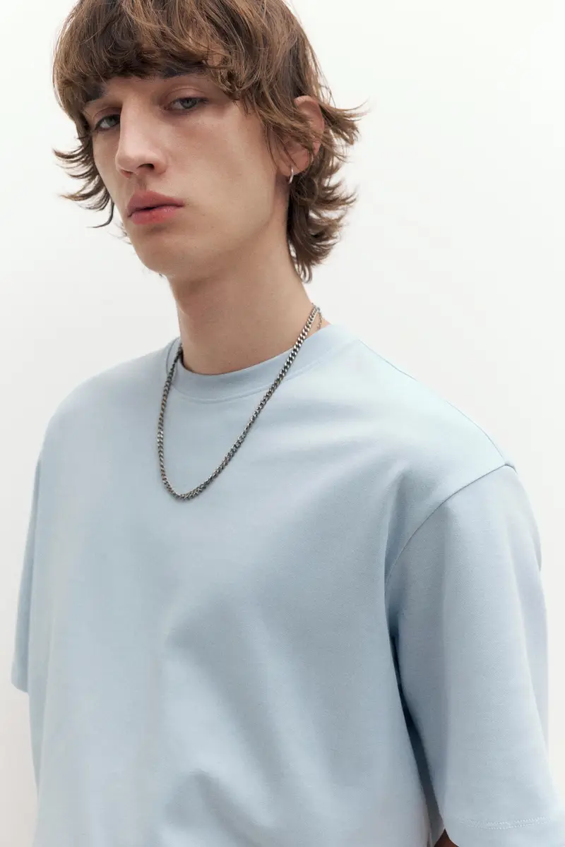 Pull&Bear T-shirt Azzurro 4362621 miniatura 3