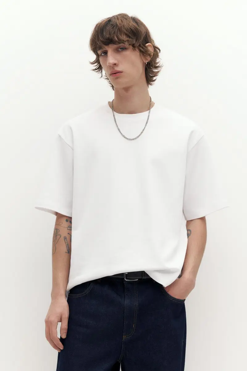 Pull&Bear T-shirt Bianco 4336292