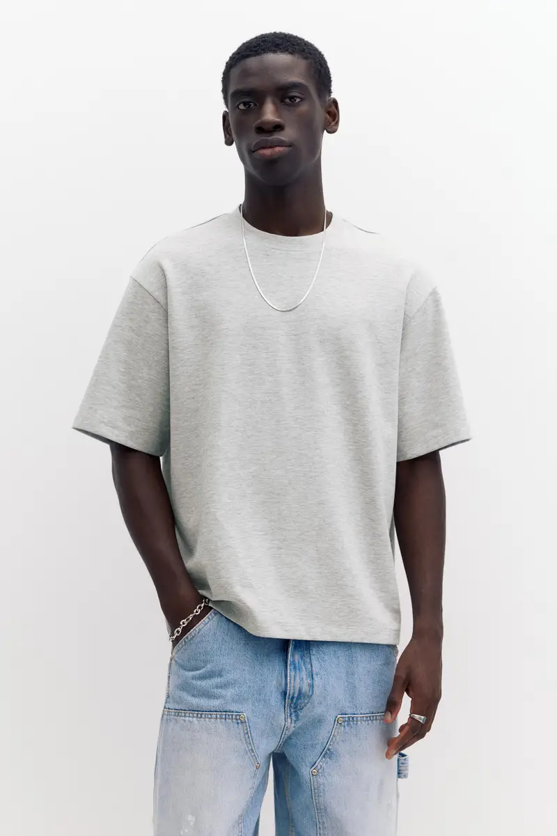 T-Shirt Boxy Grigio