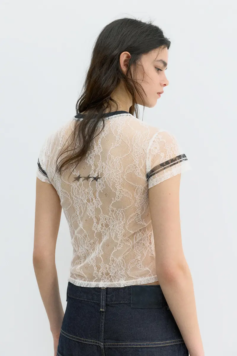 Pull&Bear T-shirt Bianco 4188930 miniatura 3