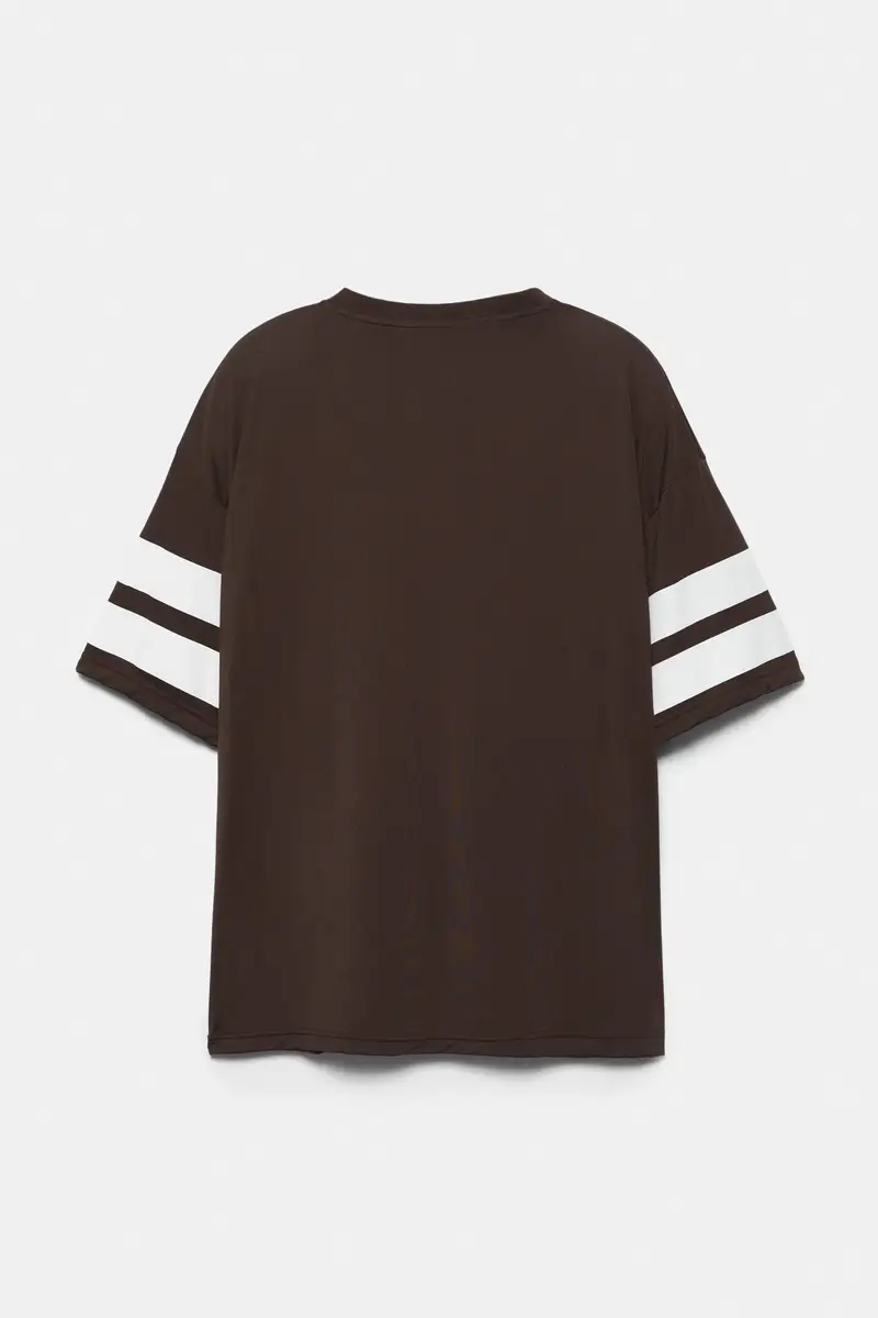 Pull&Bear T-shirt Marrone 4144015 miniatura 2