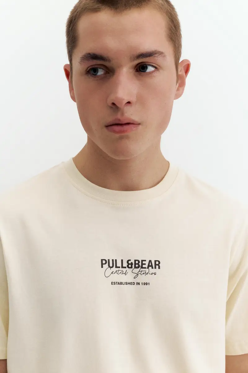 Pull&Bear T-shirt Bianco 4291864 miniatura 3