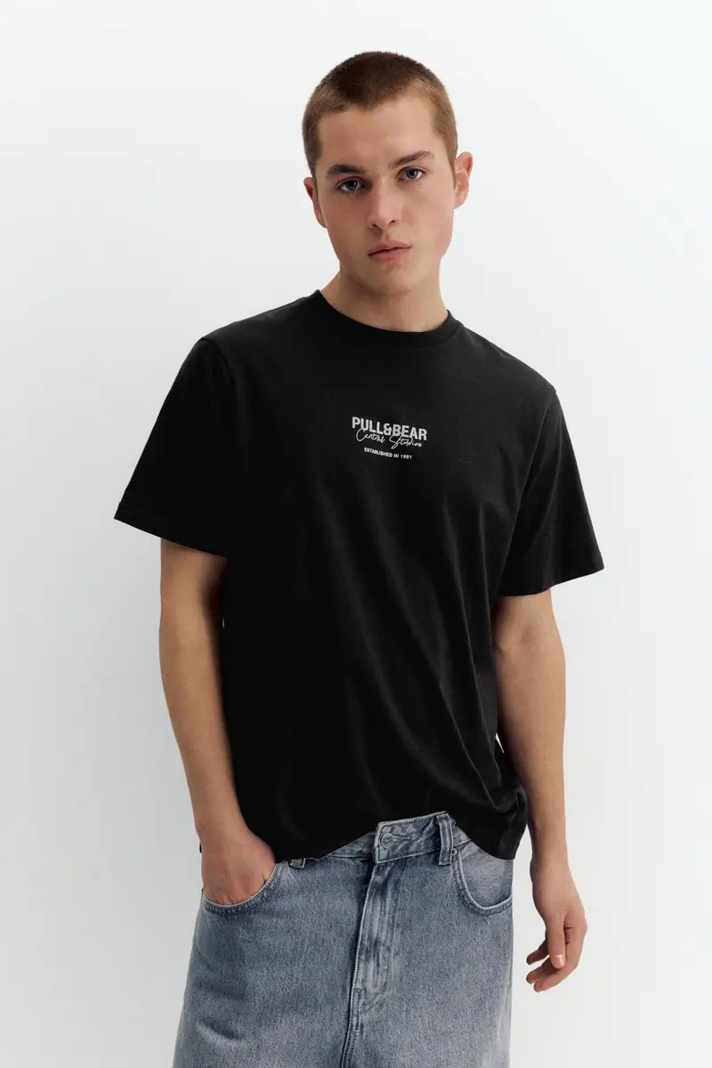 Pull&Bear T-shirt Nero 4235974