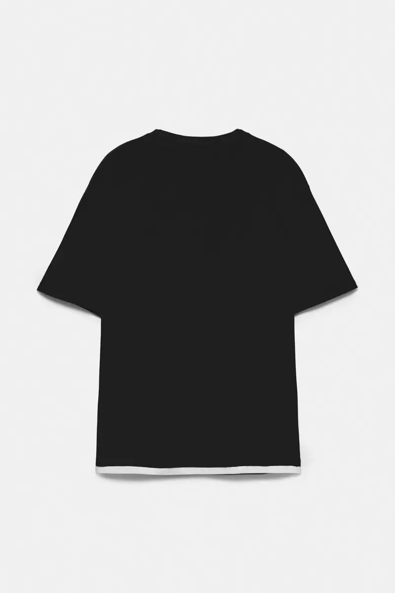 Pull&Bear T-shirt Nero 4261239 miniatura 2