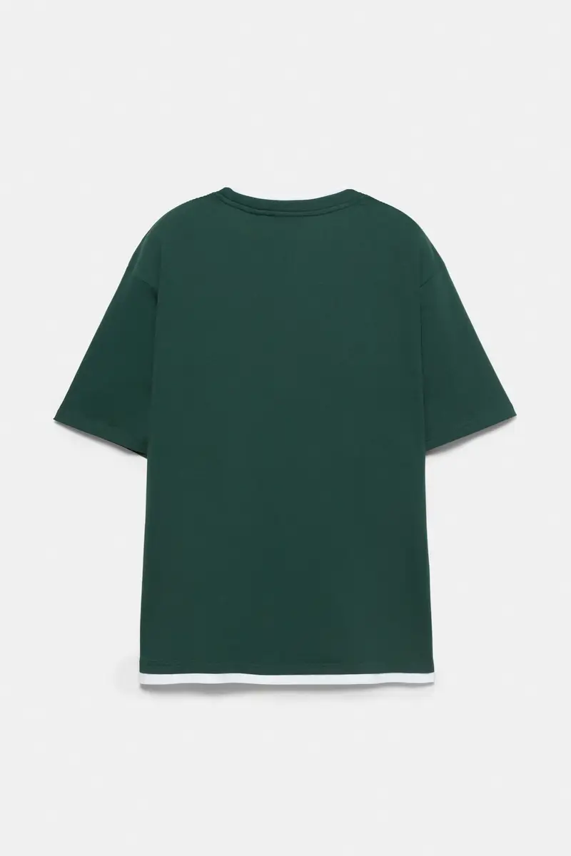Pull&Bear T-shirt Verde 4261240 miniatura 2