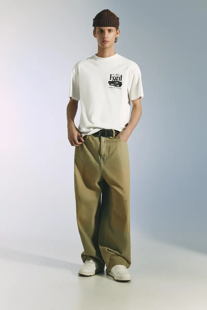 Pull&Bear T-shirt Bianco 3937360 miniatura 3