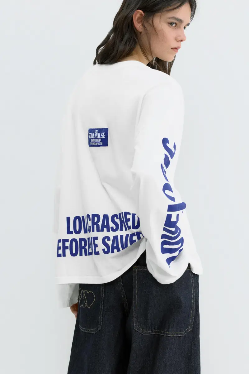 Pull&Bear T-shirt Bianco 4188929 miniatura 3