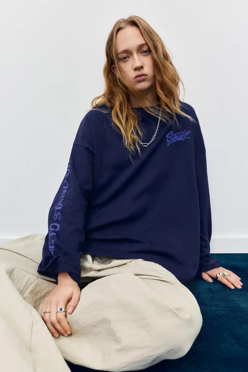 T-Shirt Grafica Stwd Blu marino