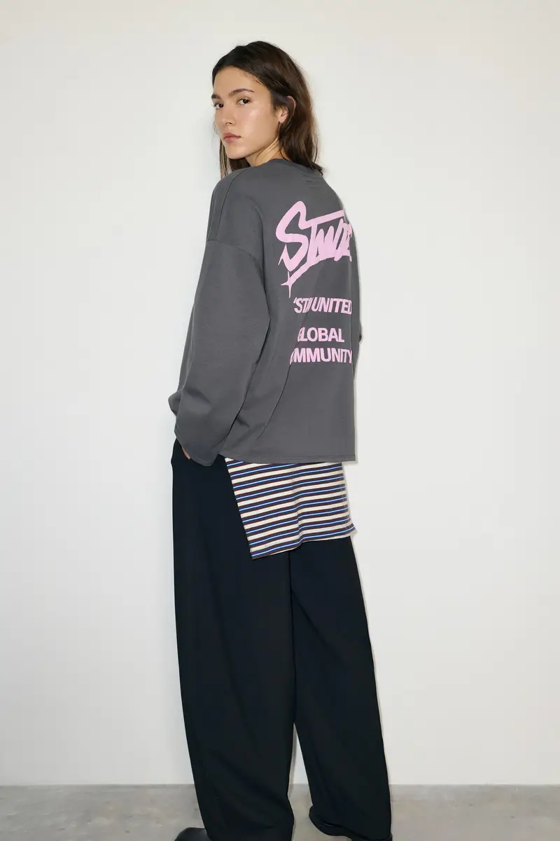 Pull&Bear T-shirt Grigio 3933792 miniatura 2