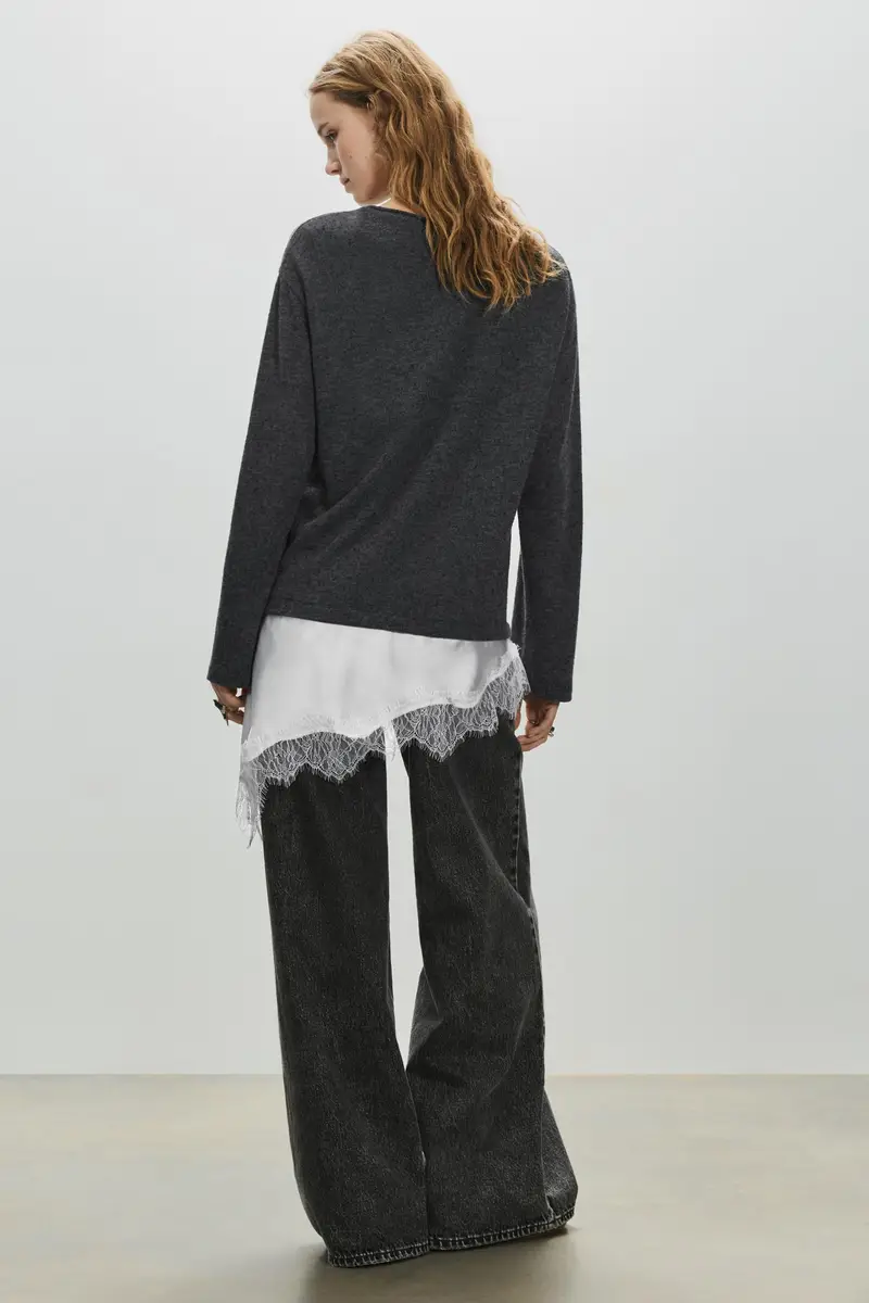 Pull&Bear T-shirt Grigio 3900149 miniatura 2