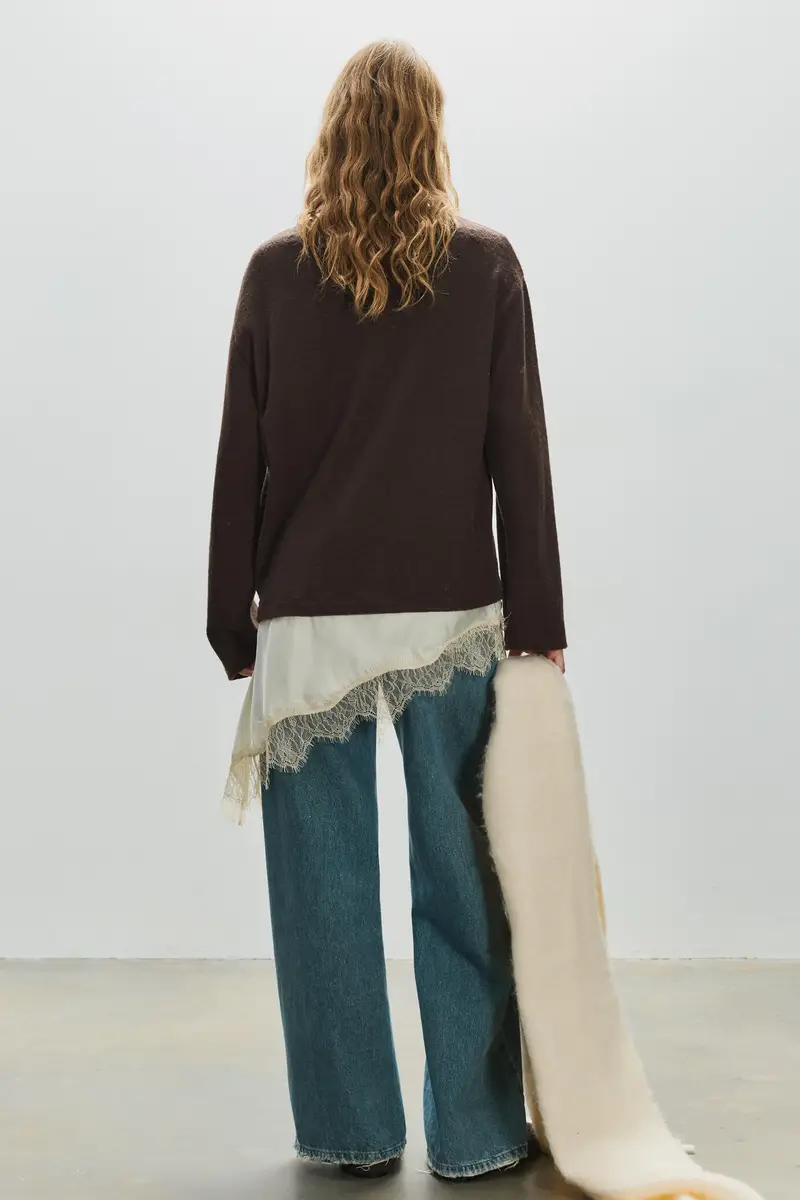 Pull&Bear T-shirt Marrone 3900150 miniatura 2