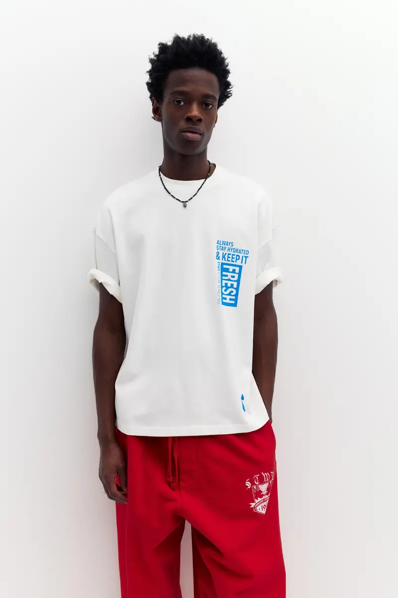 Pull&Bear T-shirt Bianco 4362615 miniatura 2