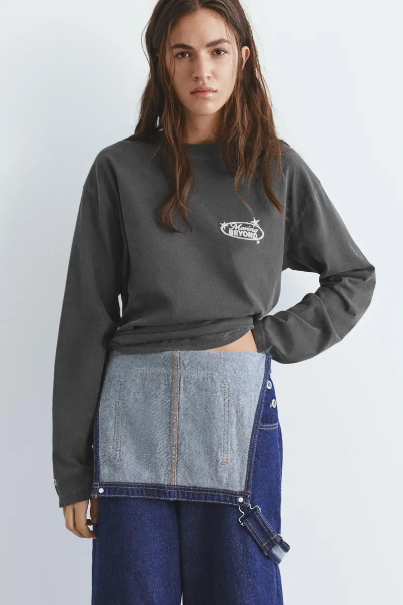 Pull&Bear T-shirt Nero 4362608 miniatura 3