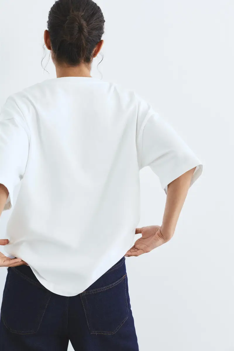 Pull&Bear T-shirt Bianco 4235960 miniatura 3