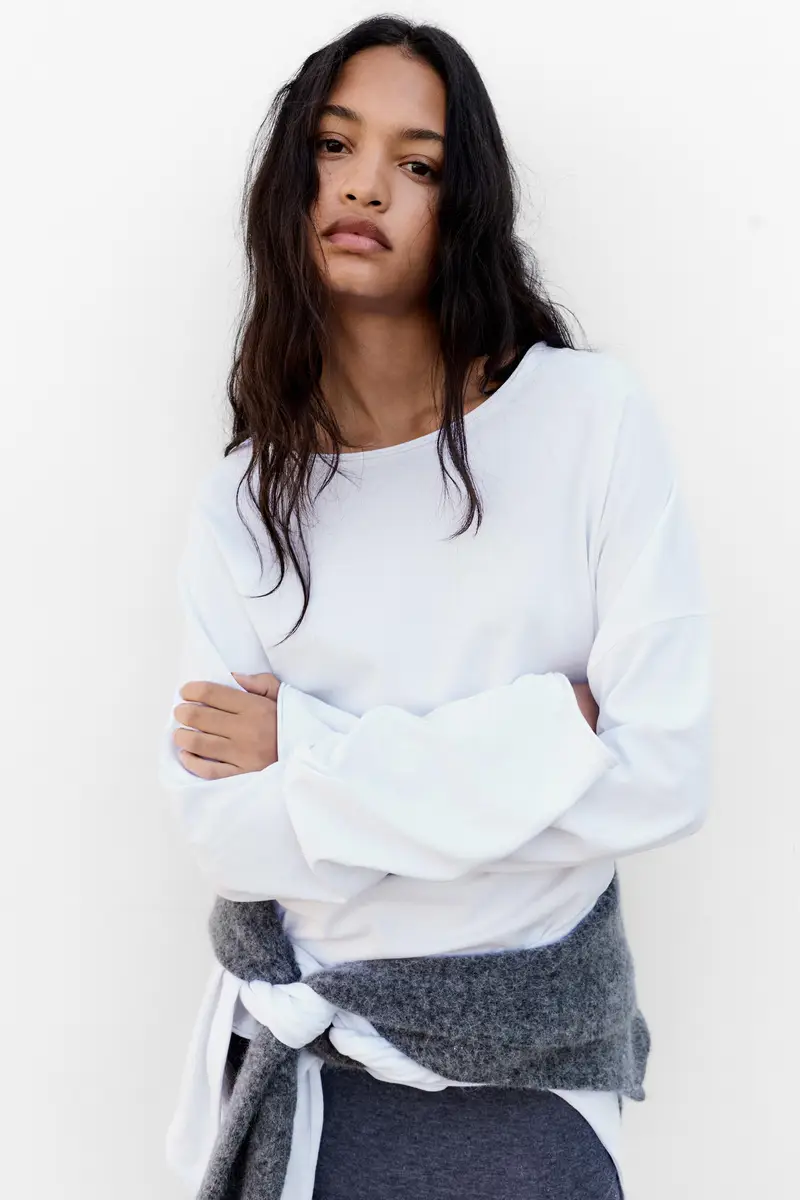 Pull&Bear T-shirt Bianco 4140046 miniatura 3