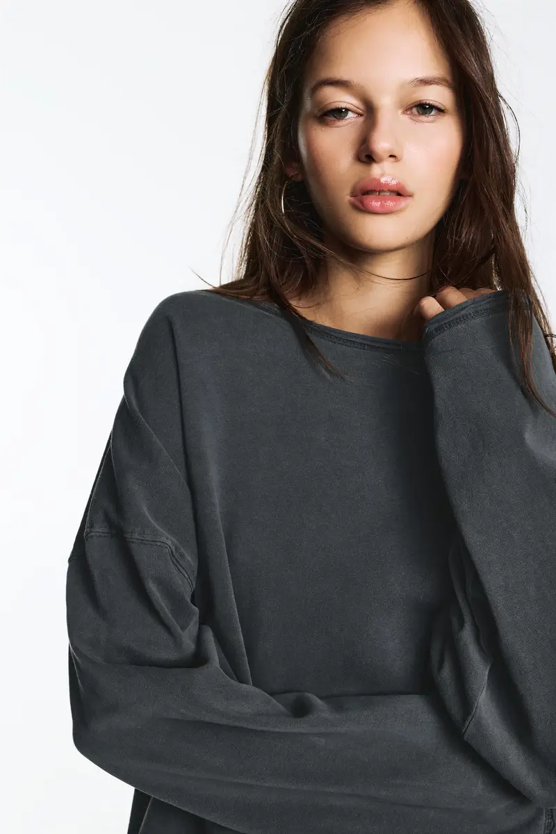 Pull&Bear T-shirt Grigio 3963027 miniatura 3