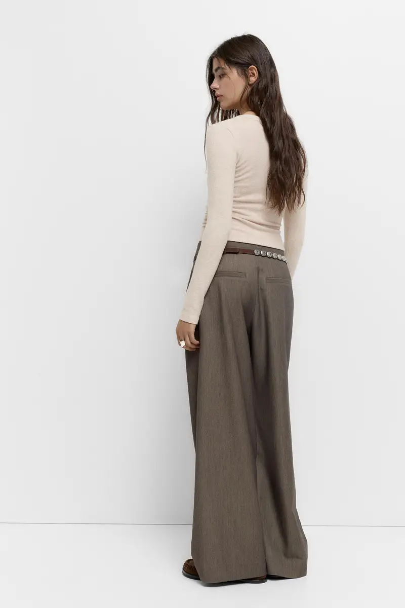 Pull&Bear T-shirt Beige 3933930 miniatura 2