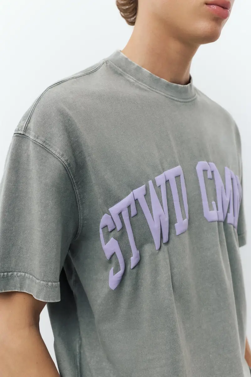 Pull&Bear T-shirt Grigio 4336270 miniatura 3