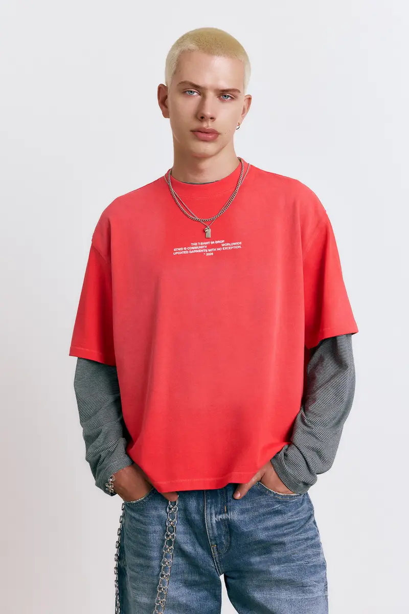 Pull&Bear T-shirt Rosso 4235973