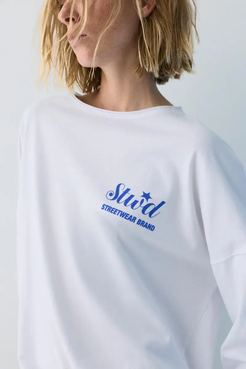 Pull&Bear T-shirt Azzurro 4261241 miniatura 3