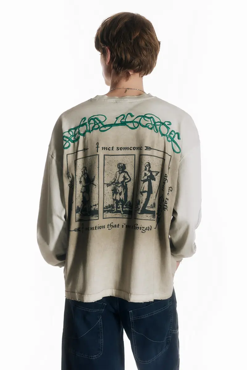 Pull&Bear T-shirt Beige 3950698 miniatura 2