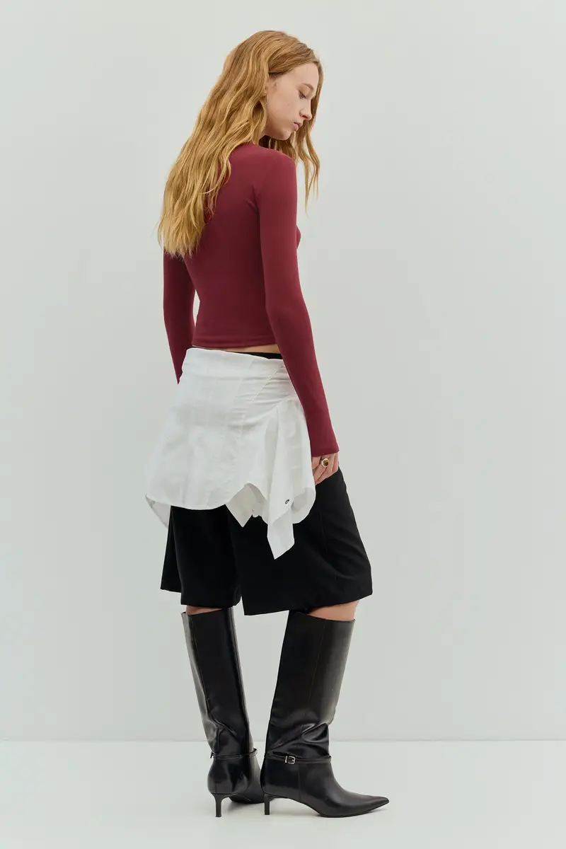 Pull&Bear Top Bordeaux 3850620 miniatura 2