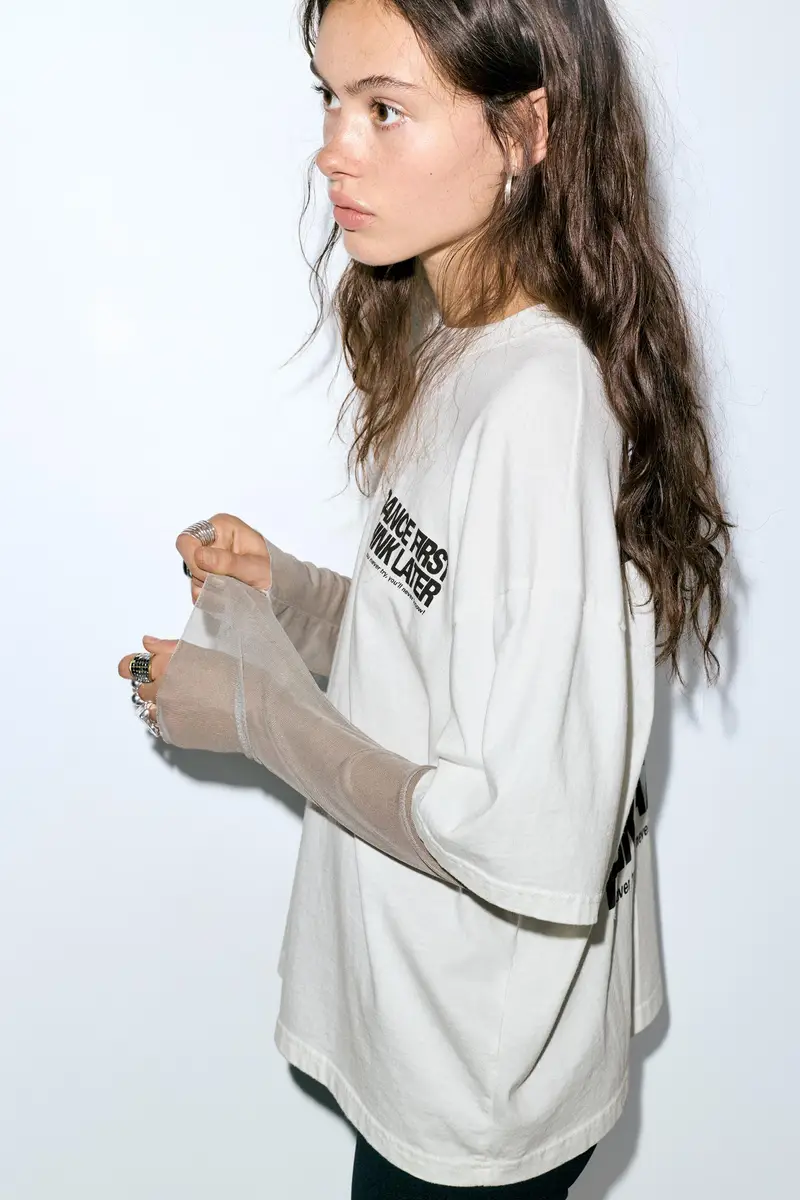 Pull&Bear Top Bianco 3784225 miniatura 3