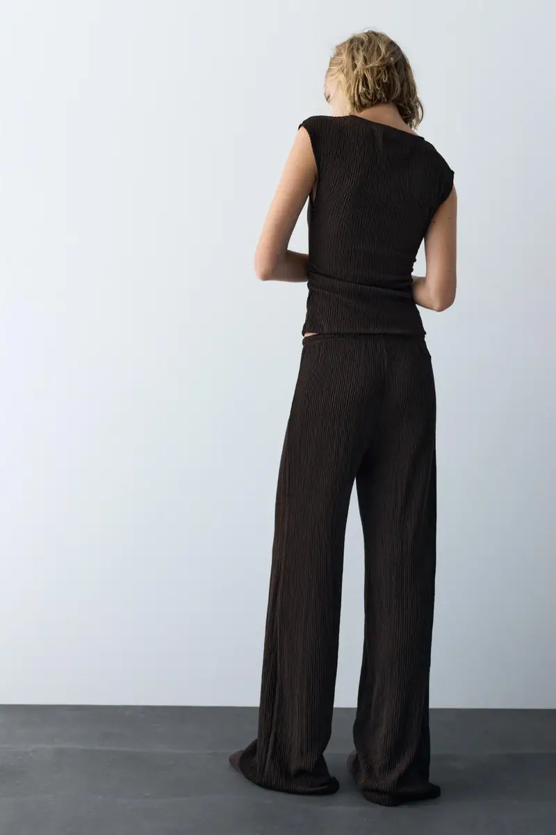 Pull&Bear Top Marrone 4261228 miniatura 2