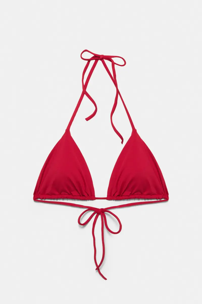 Top Bikini A Triangolo Rosso miniatura 3
