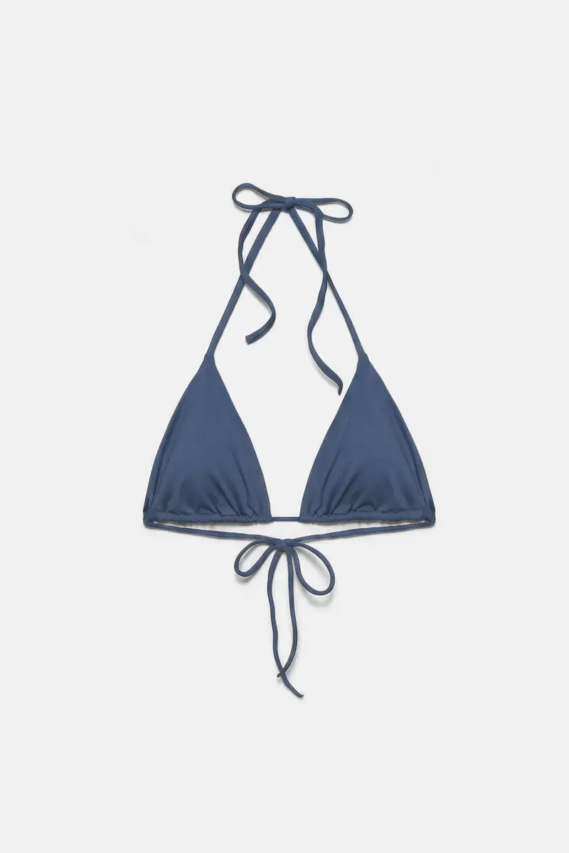 Top Bikini Triangolo Azzurro miniatura 3