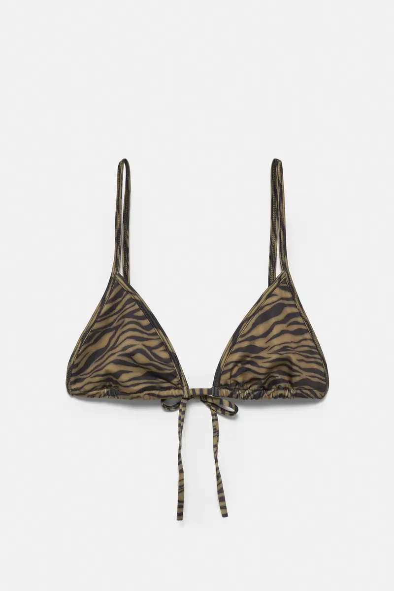 Top Bikini Zebrato Verde miniatura 2