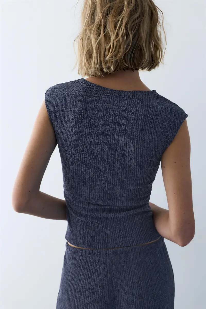 Pull&Bear Top Blu 4261227 miniatura 2