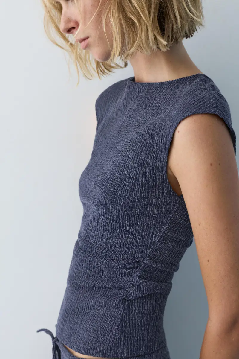 Pull&Bear Top Blu 4261227 miniatura 3