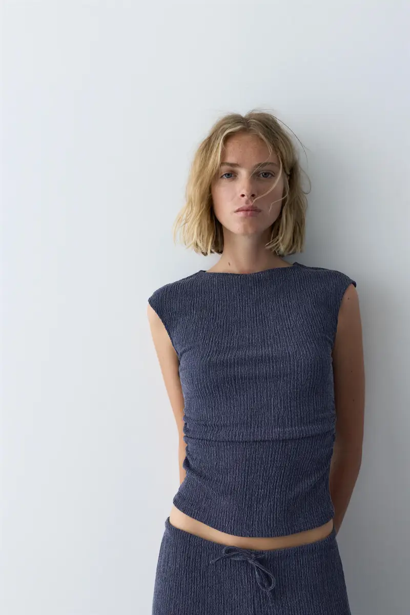 Pull&Bear Top Blu 4261227