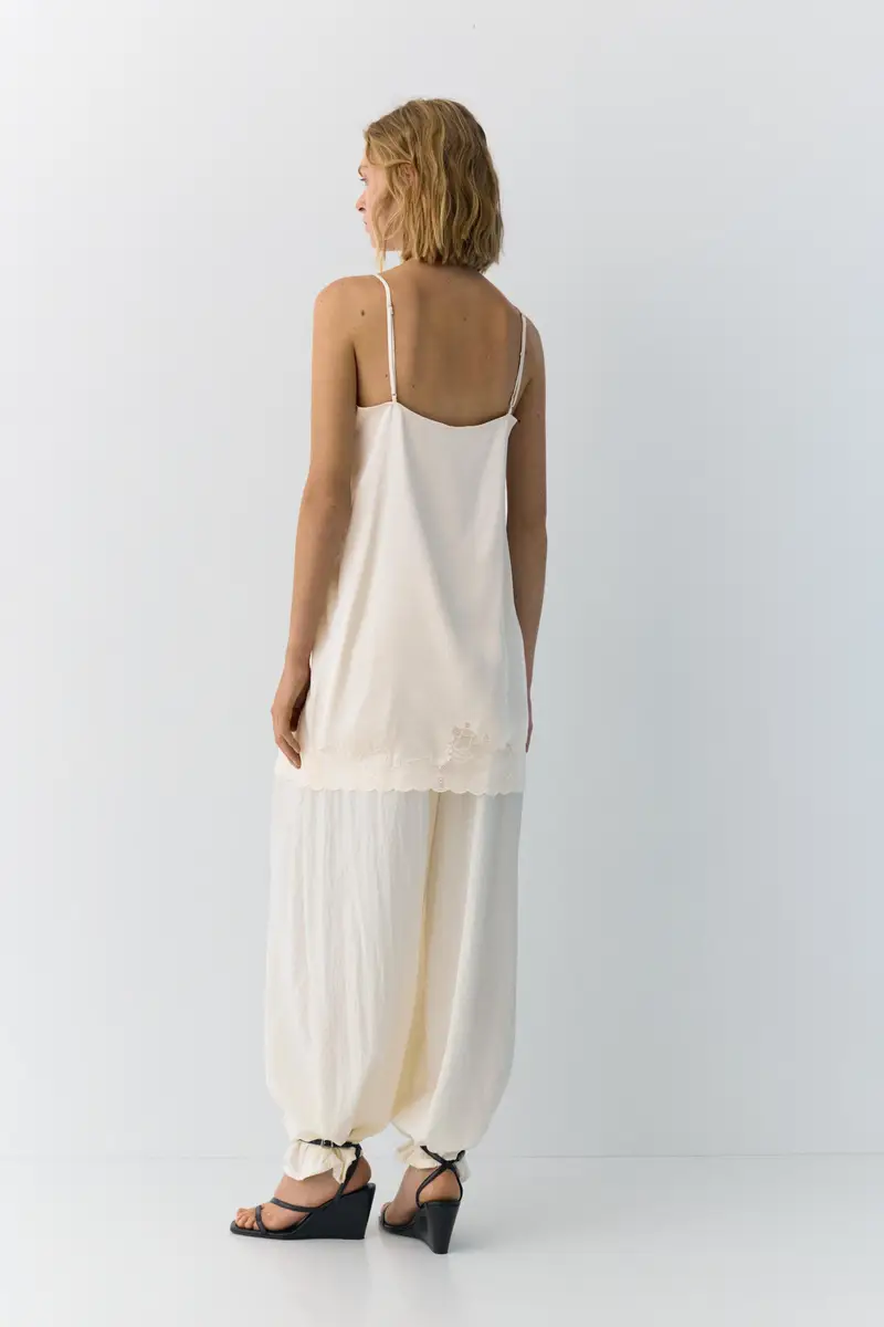 Top Lingerie Con Bretelline Beige miniatura 2