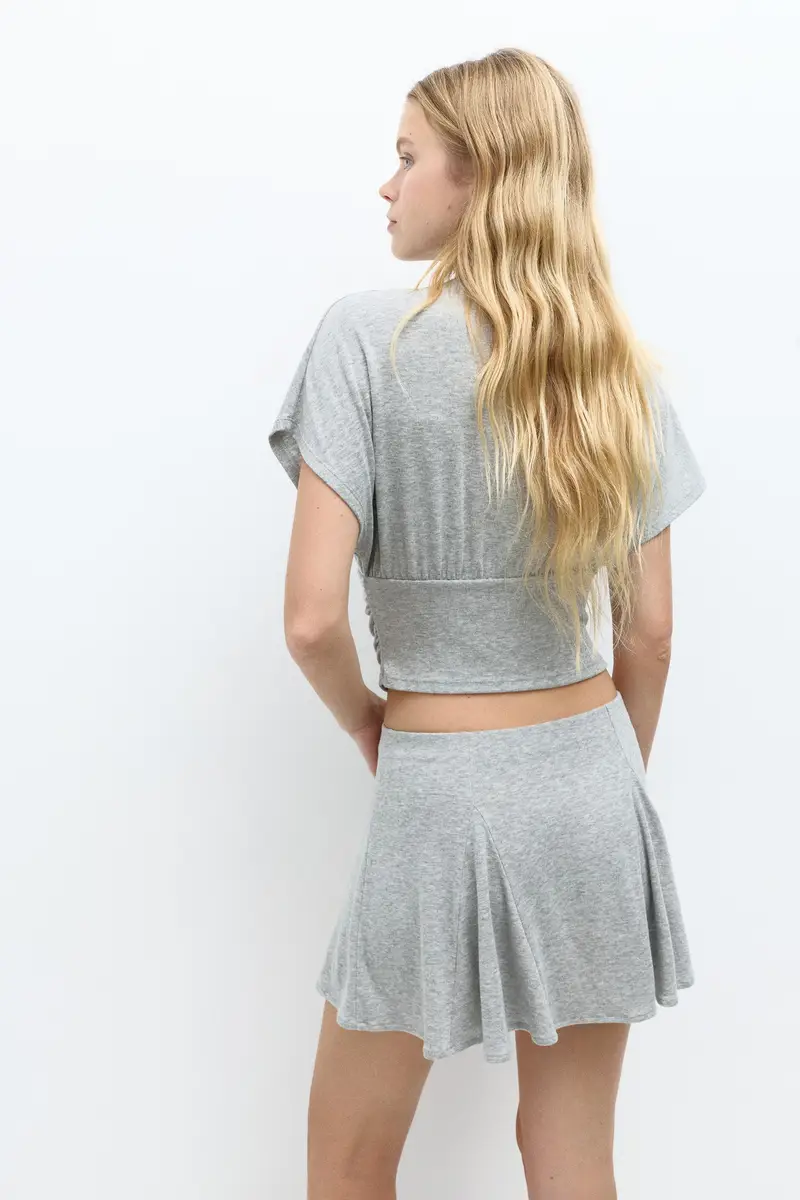 Pull&Bear Top Grigio 4164621 miniatura 2