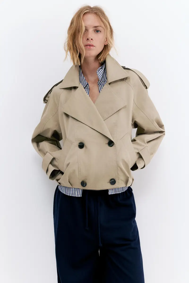 Pull&Bear Trench Beige 4261321 miniatura 2