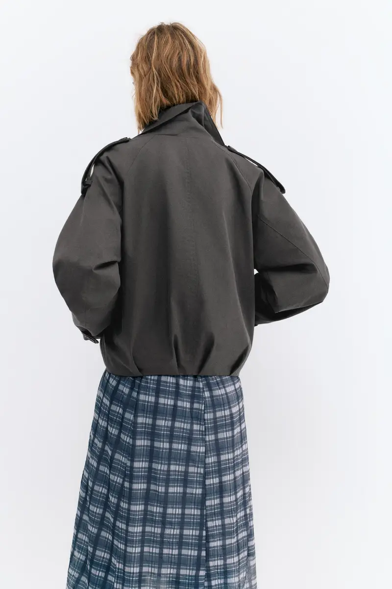 Pull&Bear Trench Grigio 4261320 miniatura 3