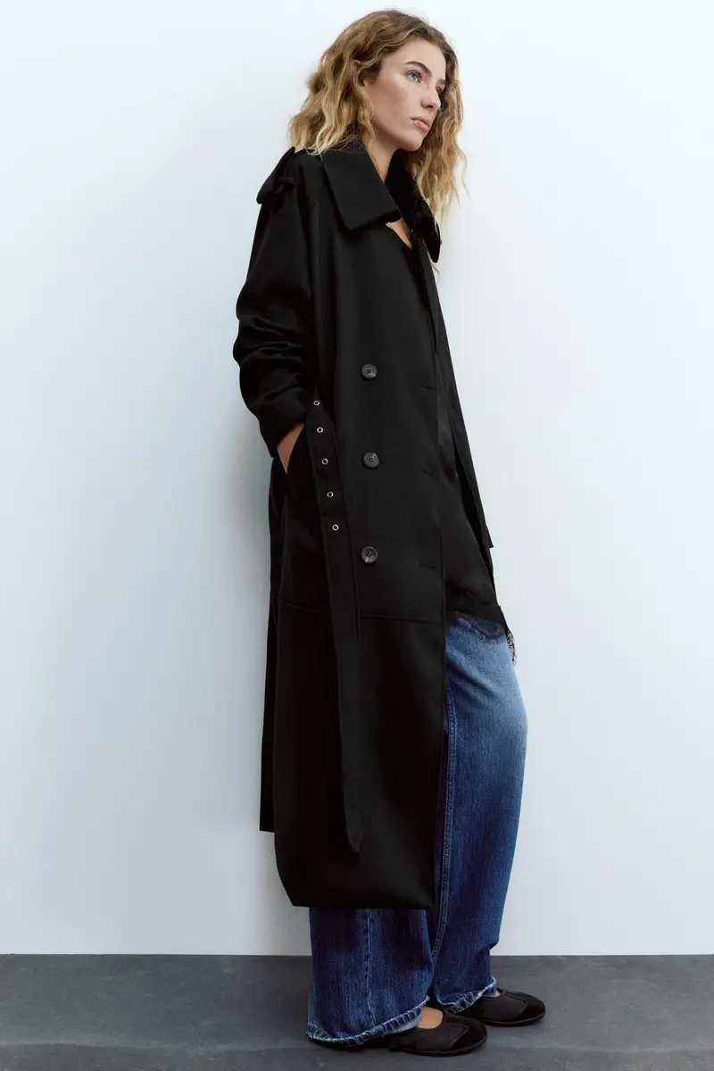 Pull&Bear Trench Nero 4205913 miniatura 2