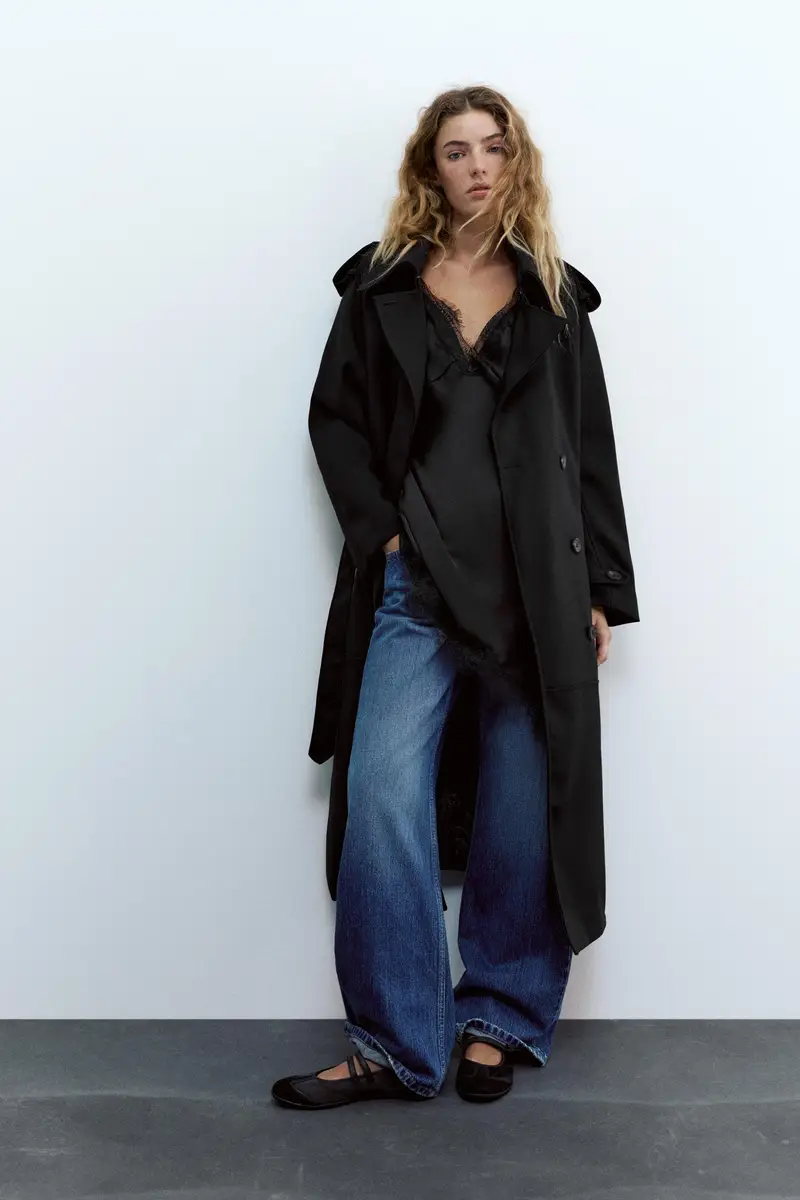 Pull&Bear Trench Nero 4205913