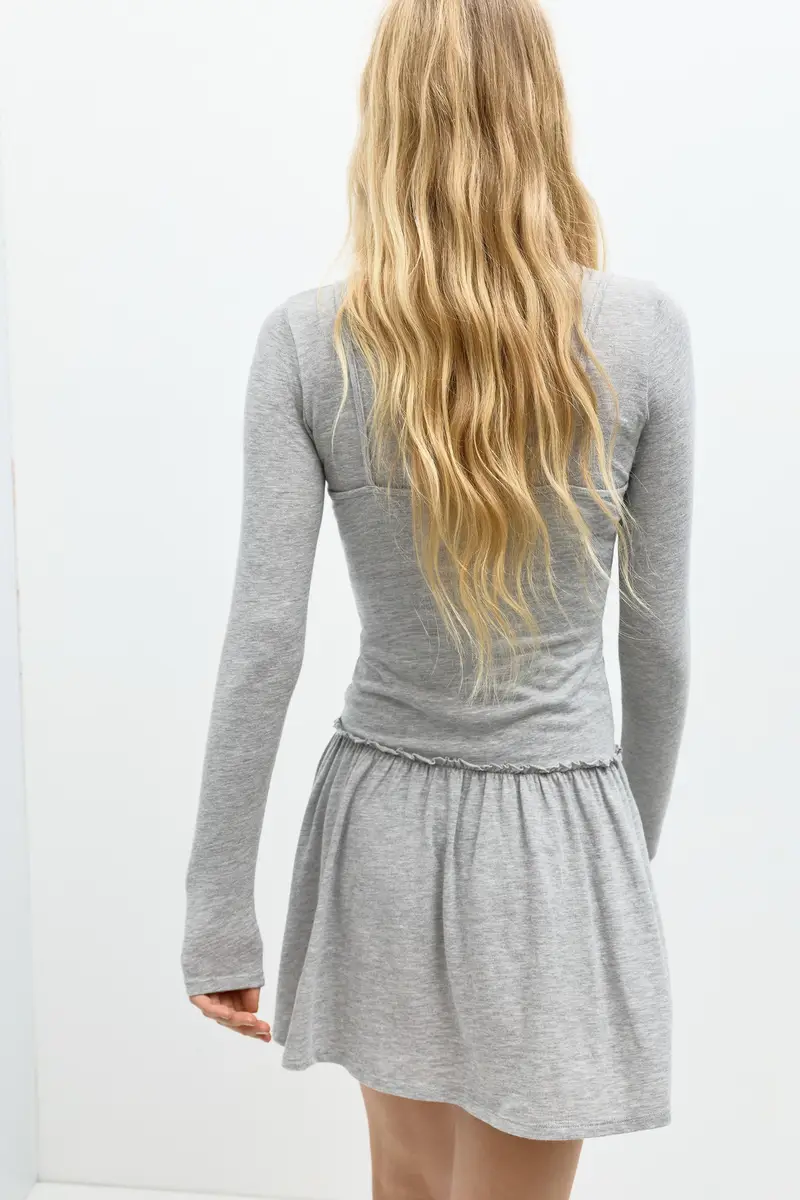 Vestito Corto Doppio Grigio vigoré miniatura 3