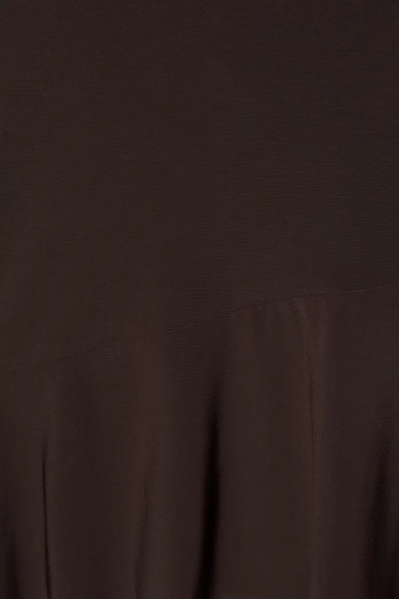 Vestito Corto Halter Marrone miniatura 3