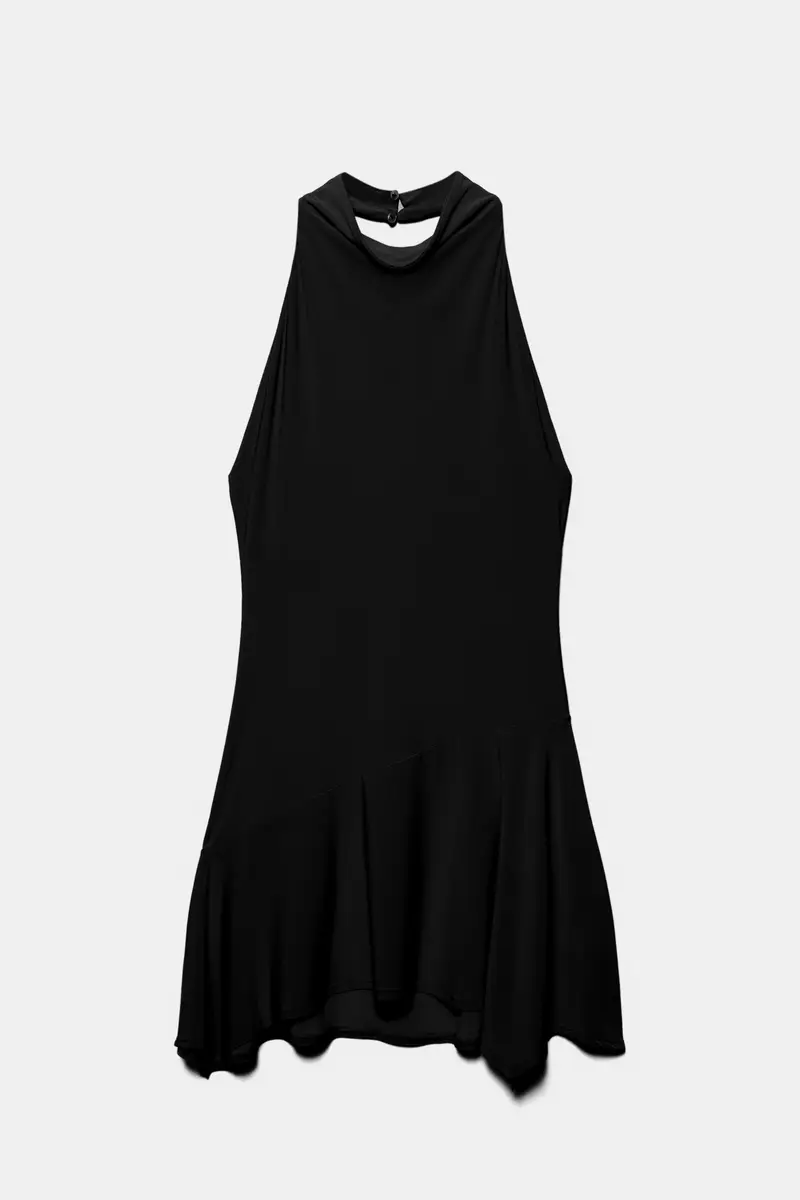Vestito Corto Halter Nero
