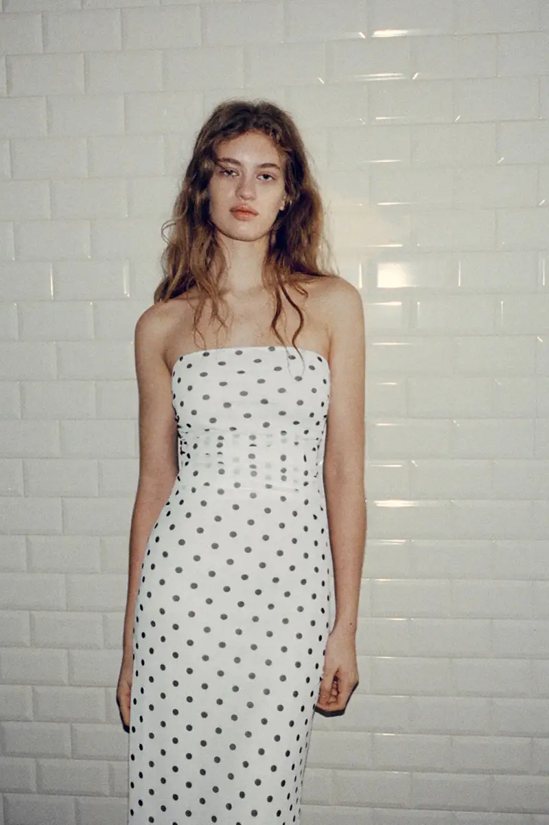 Vestito Midi A Pois Stampa 3