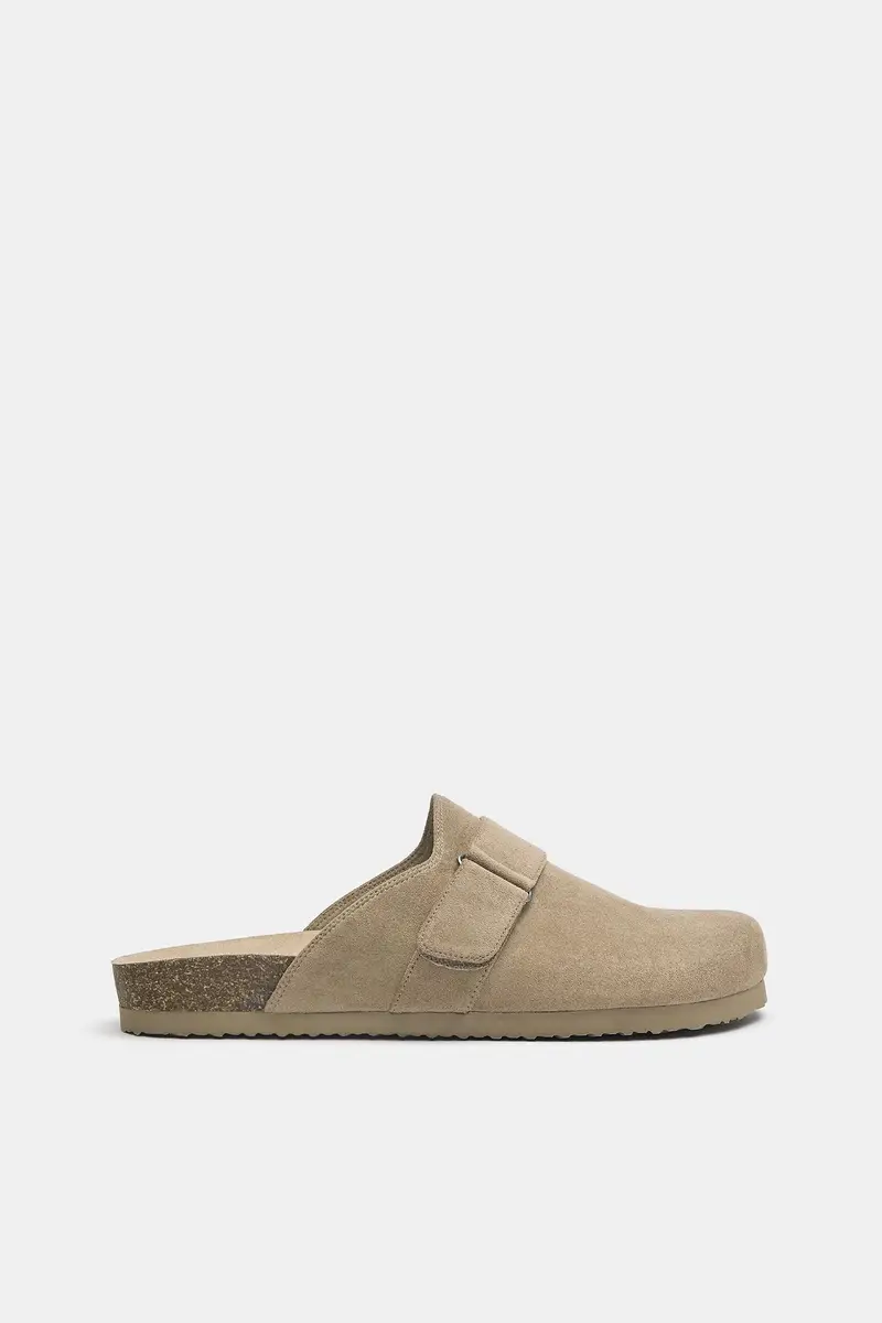 Zoccoli Con Fibbia Beige miniatura 2