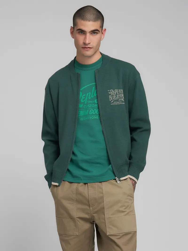 Pullover Full-zip Con Lettering