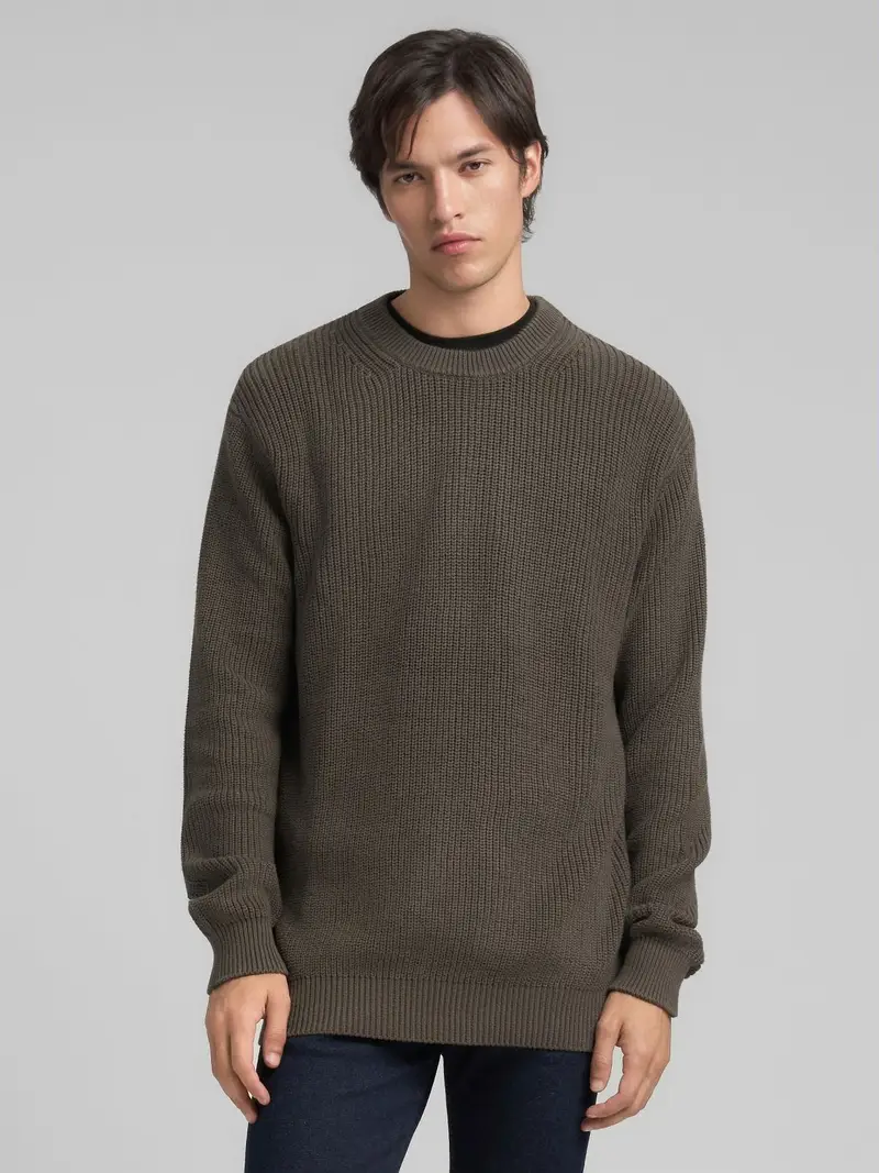 Pullover In Cotone A Costine